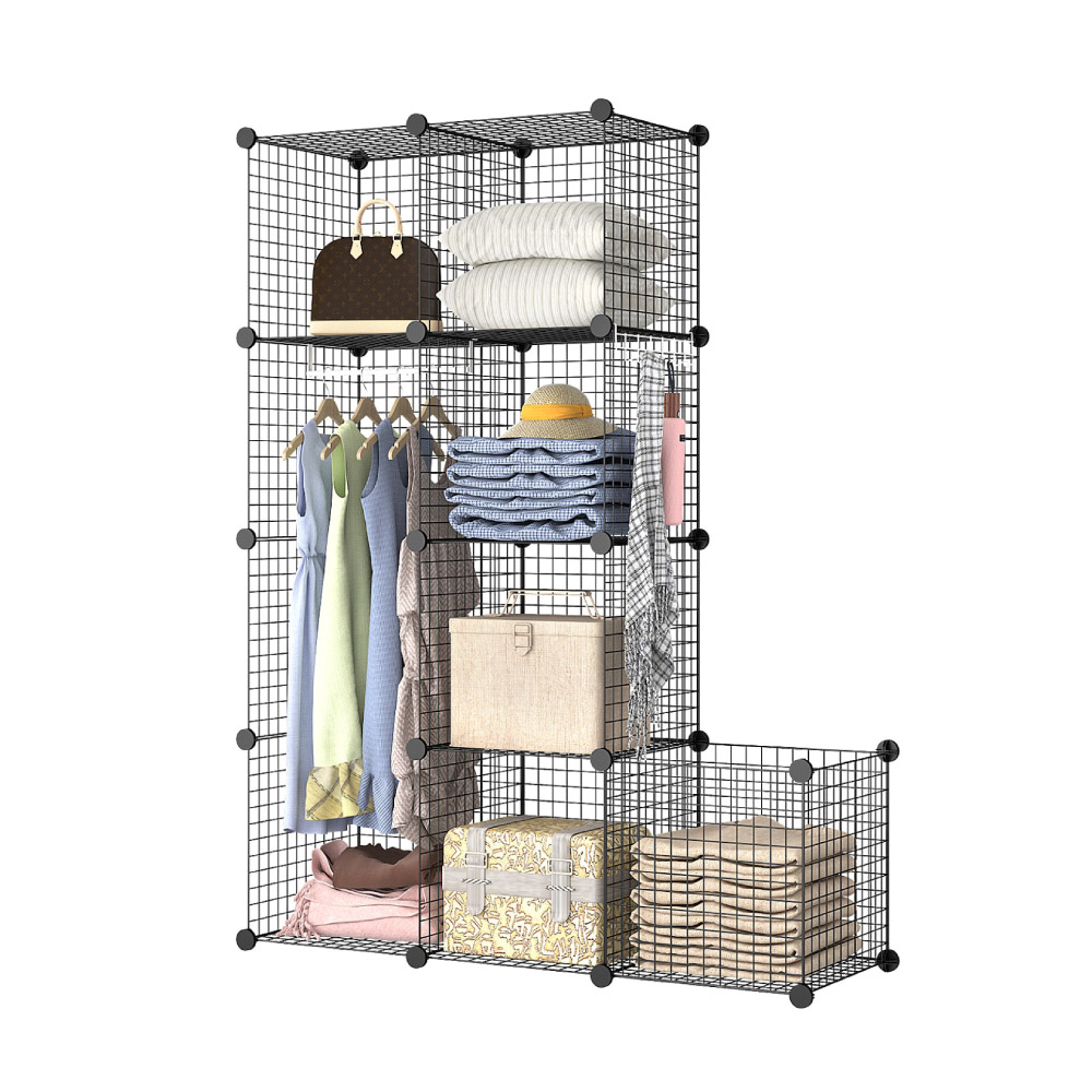Modular alambre 7 cubos ropero