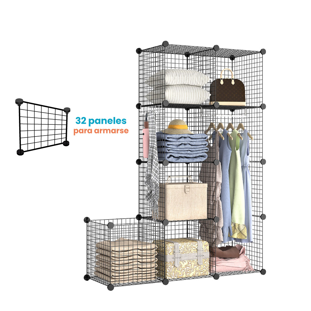 Modular alambre 7 cubos ropero - Imagen 6