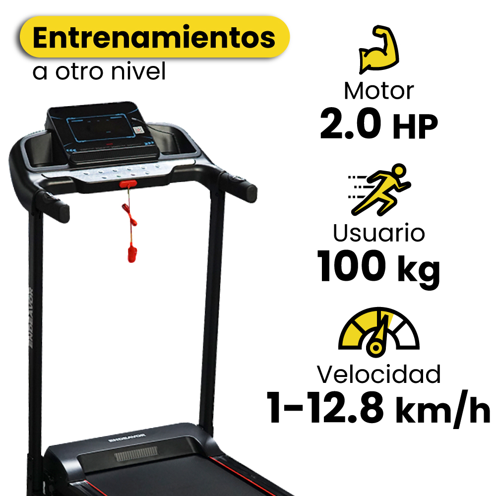 Caminadora eléctrica plegable 2.0HP 12.8km/h - ENDEAVOR - Imagen 2