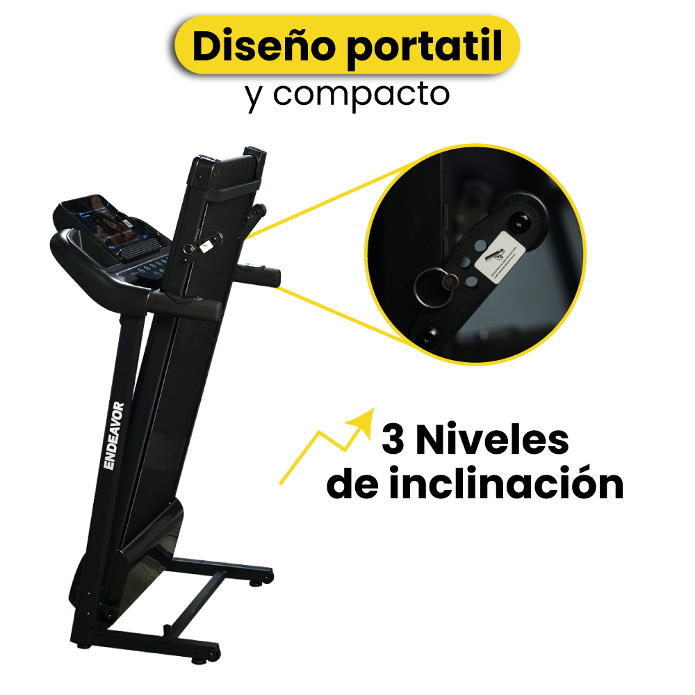 Caminadora eléctrica plegable 2.0HP 12.8km/h - ENDEAVOR - Imagen 5