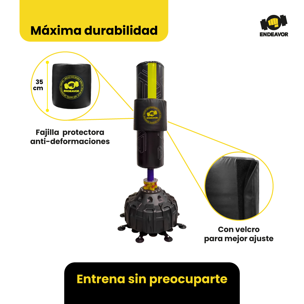 Costal de piso boxeo MMA cinturón amortiguador - ENDEAVOR - Imagen 4