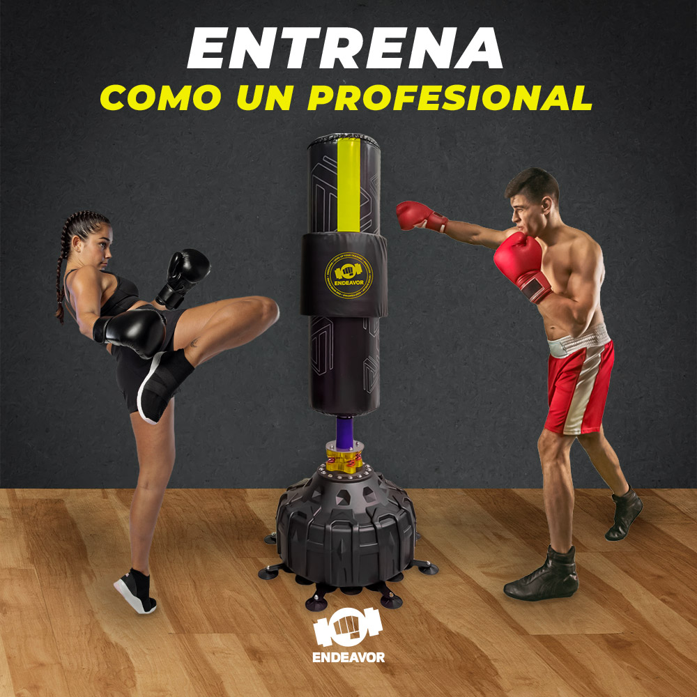Costal de piso boxeo MMA cinturón amortiguador - ENDEAVOR - Imagen 9