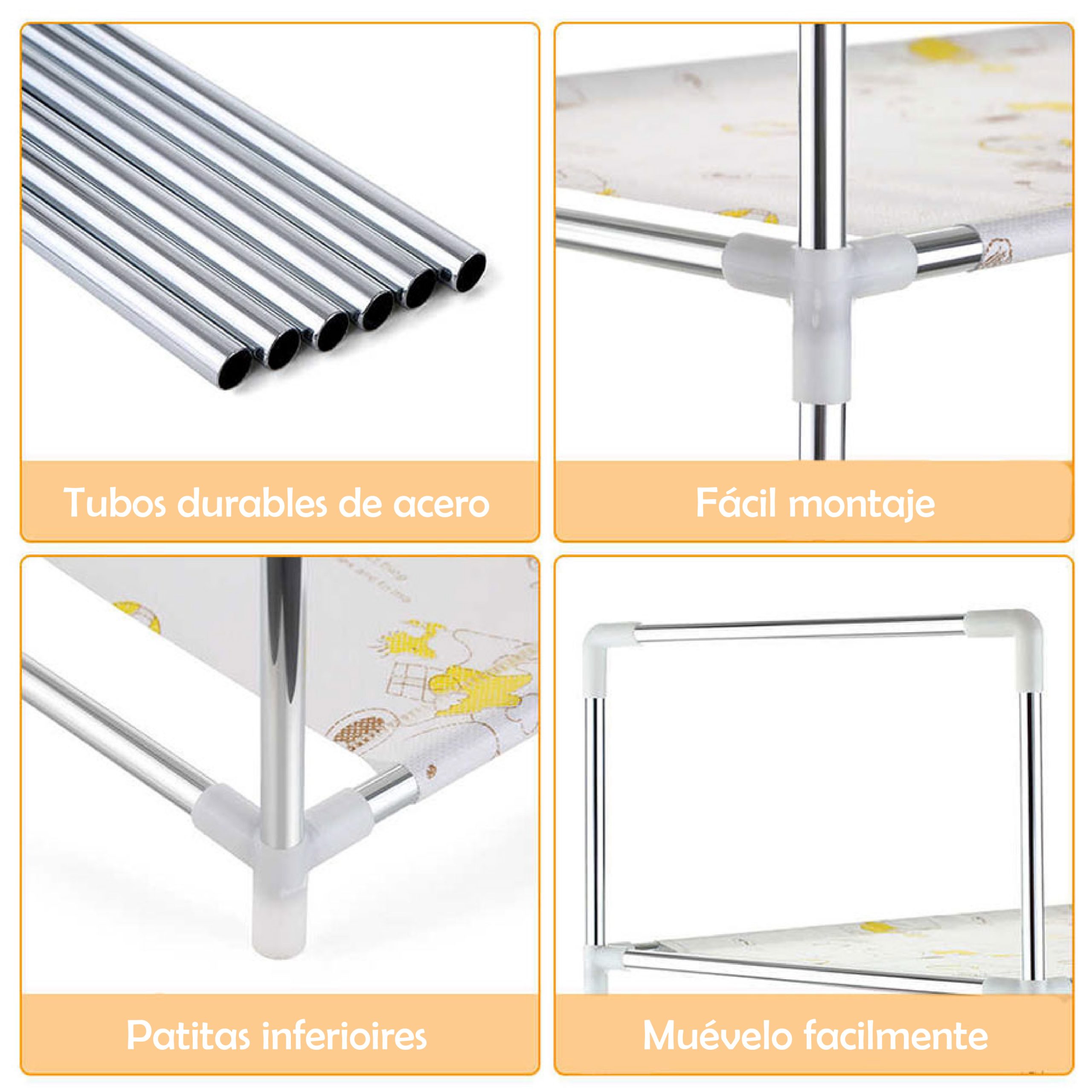 Mueble Zapatero A07 Plateado - Imagen 3