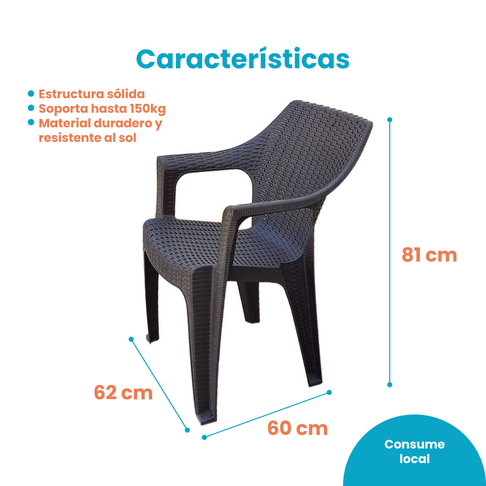 SILLA RATTAN CLEO H81 LA ARDILLA | utilísimo® - Imagen 3