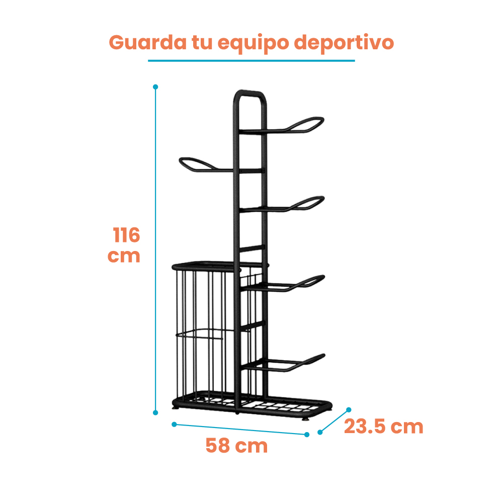 Estante de Almacenamiento para Equipo Deportivo Balones y Pelotas - Imagen 4