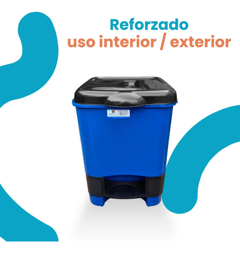 Cesto contenedor 20 litros con pedal liso - Imagen 3