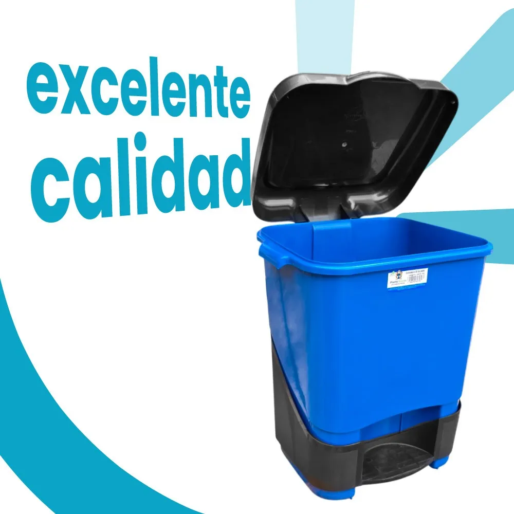 Cesto contenedor 20 litros con pedal liso - Imagen 6