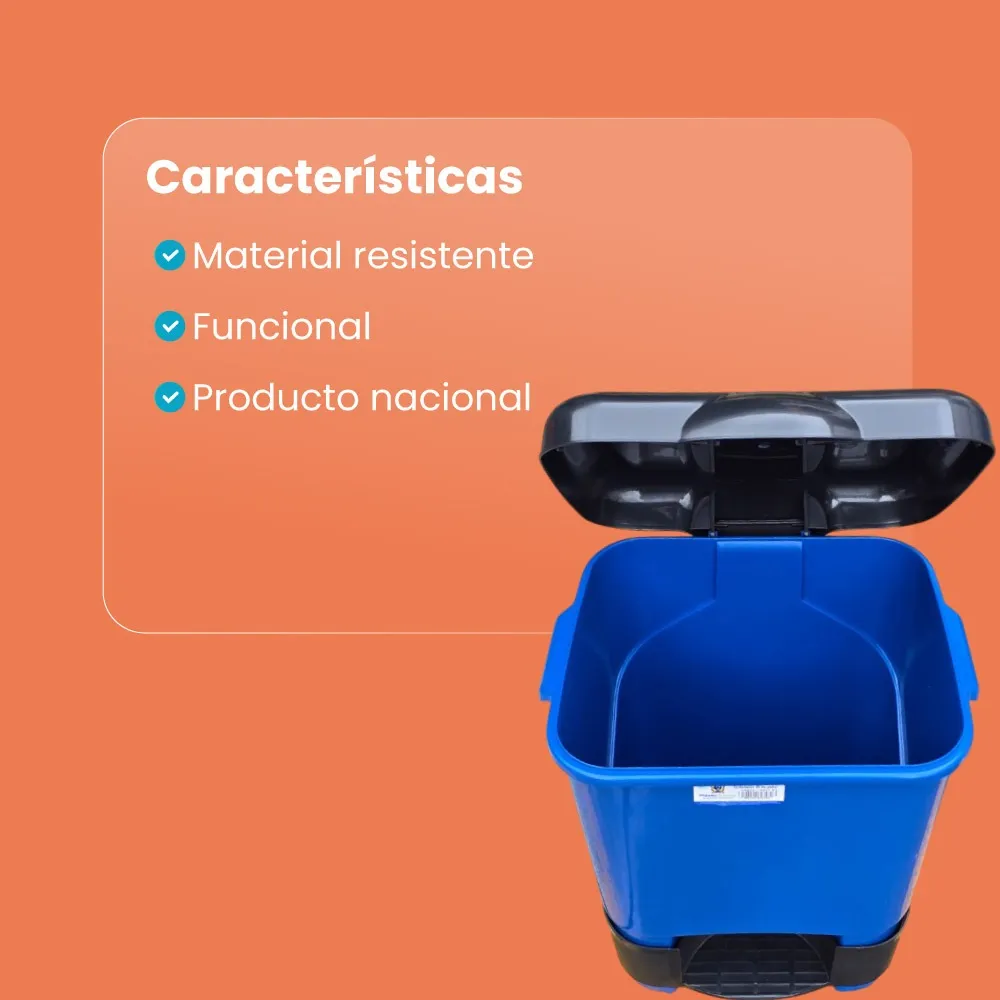 Cesto contenedor 20 litros con pedal liso - Imagen 8
