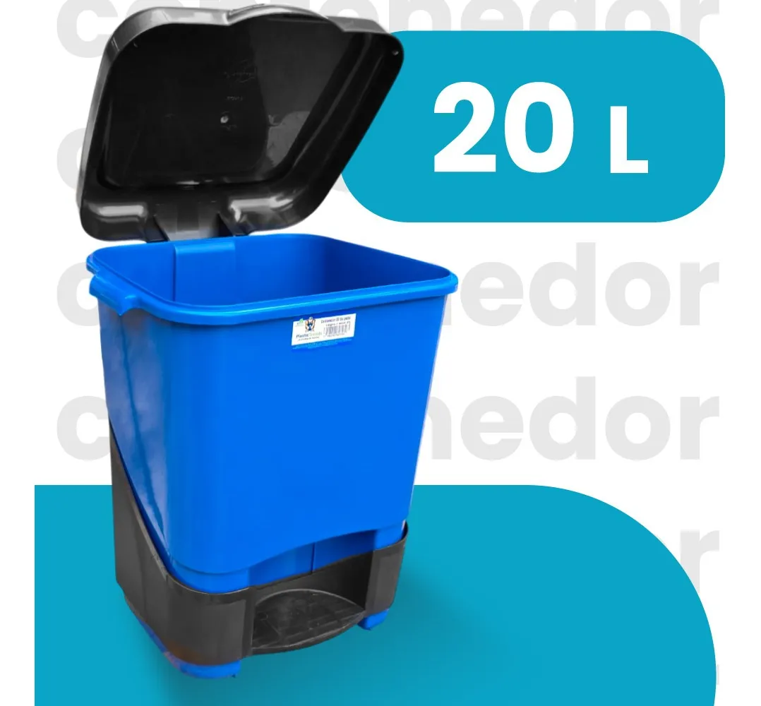 Cesto contenedor 20 litros con pedal liso - Imagen 9