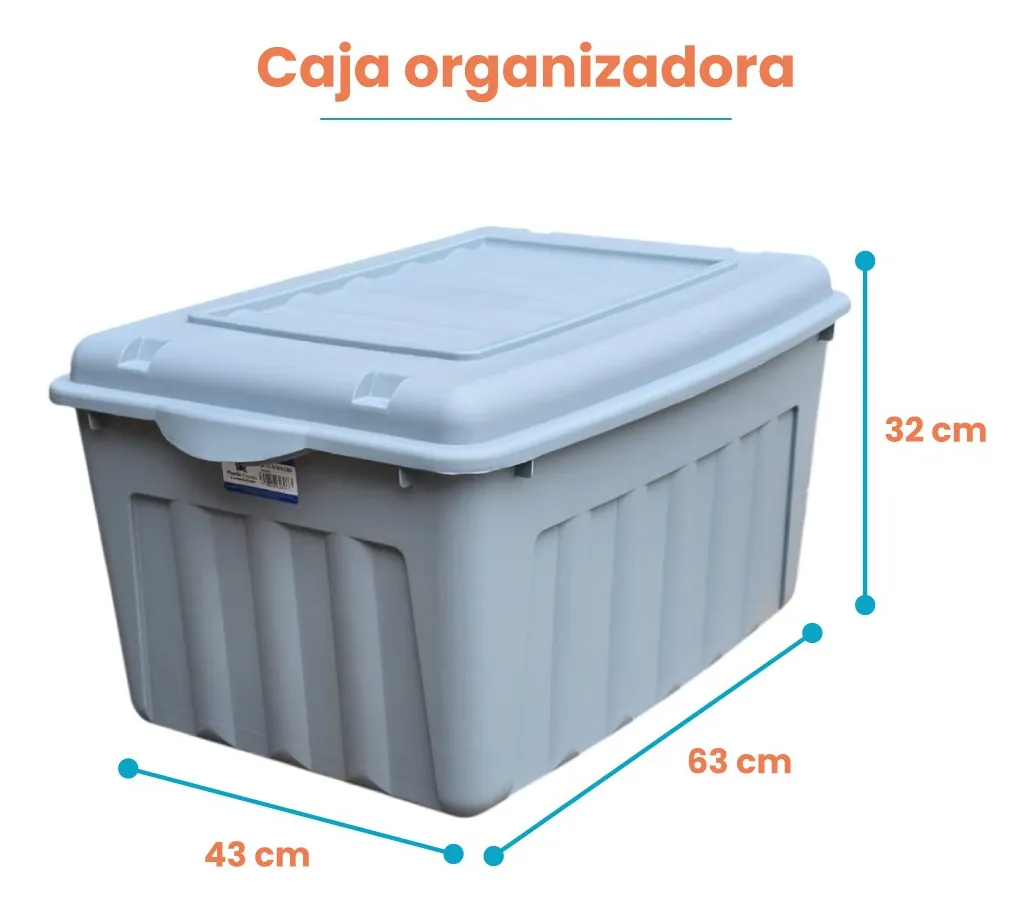 Caja organizadora con tapa Mod. Forza 53 litros - Imagen 2