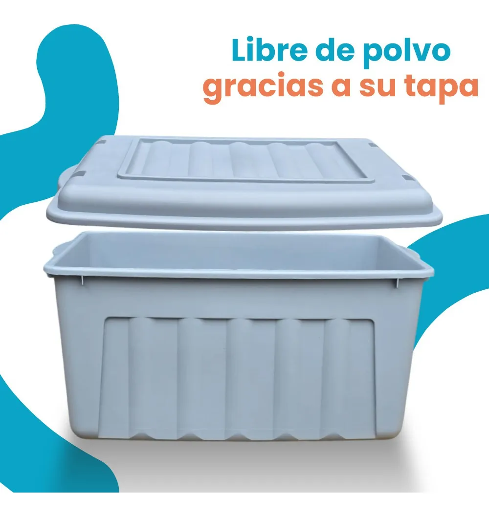 Caja organizadora con tapa Mod. Forza 53 litros - Imagen 3