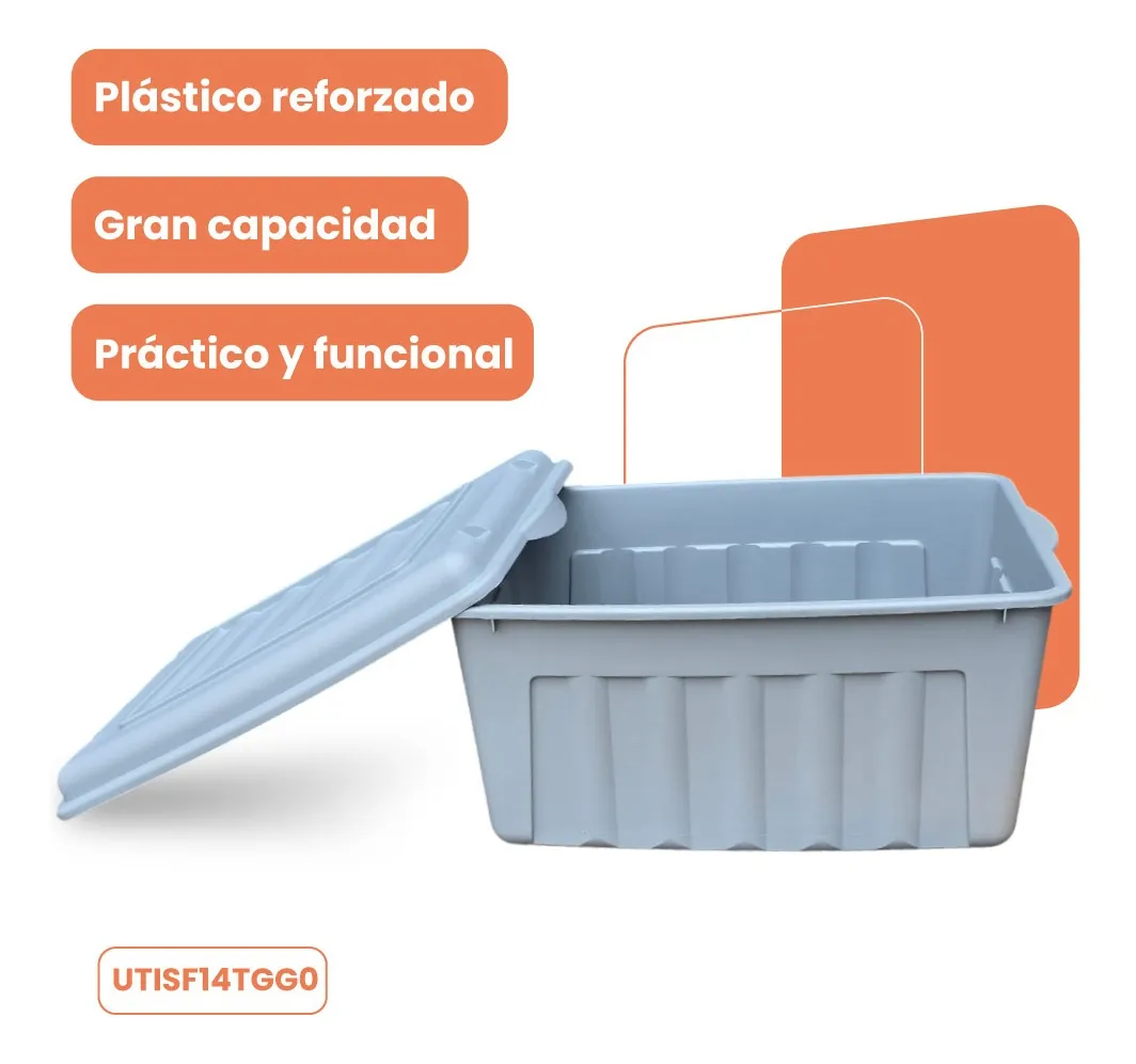 Caja organizadora con tapa Mod. Forza 53 litros - Imagen 5