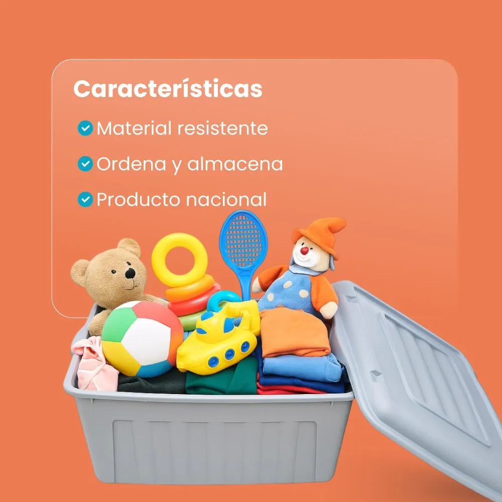 Caja organizadora con tapa Mod. Forza 53 litros - Imagen 8