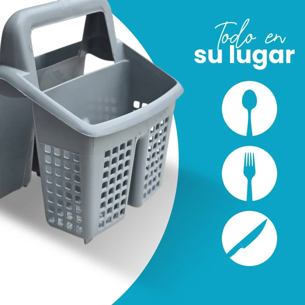 Porta cubiertos Mod. Canasta gris - Imagen 7
