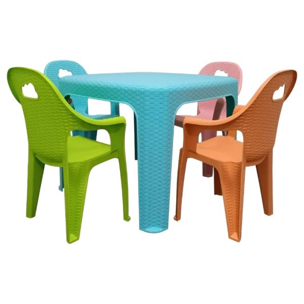 Combo Mesa Infantil y 4 Sillas Para Niños