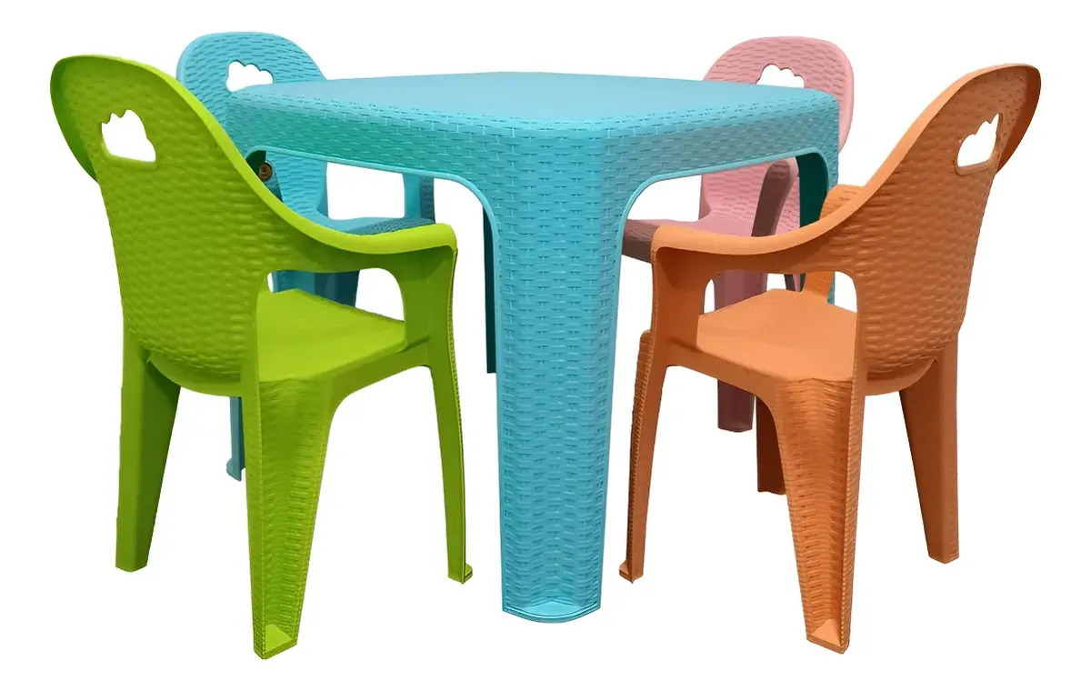 Combo Mesa Infantil y 4 Sillas Para Niños - Imagen 7