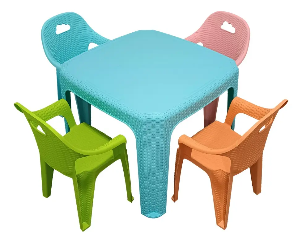 Combo Mesa Infantil y 4 Sillas Para Niños - Imagen 2