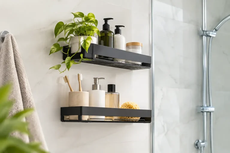 Repisas de baño sin taladro para ordenar fácil