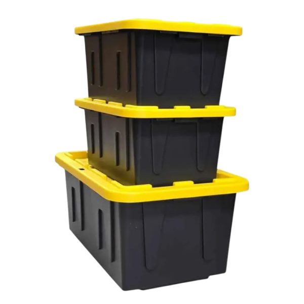 Combo 3 Cajas Ferreteras Organizadoras con Tapa, 1 Grande 102L y 2 Chicas 42L