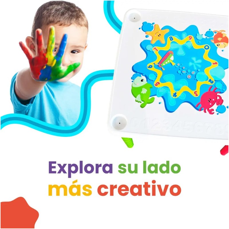 3 Mesas Infantiles Cuadrada La Ardilla con Diseño , Patas Desmontables - Imagen 3