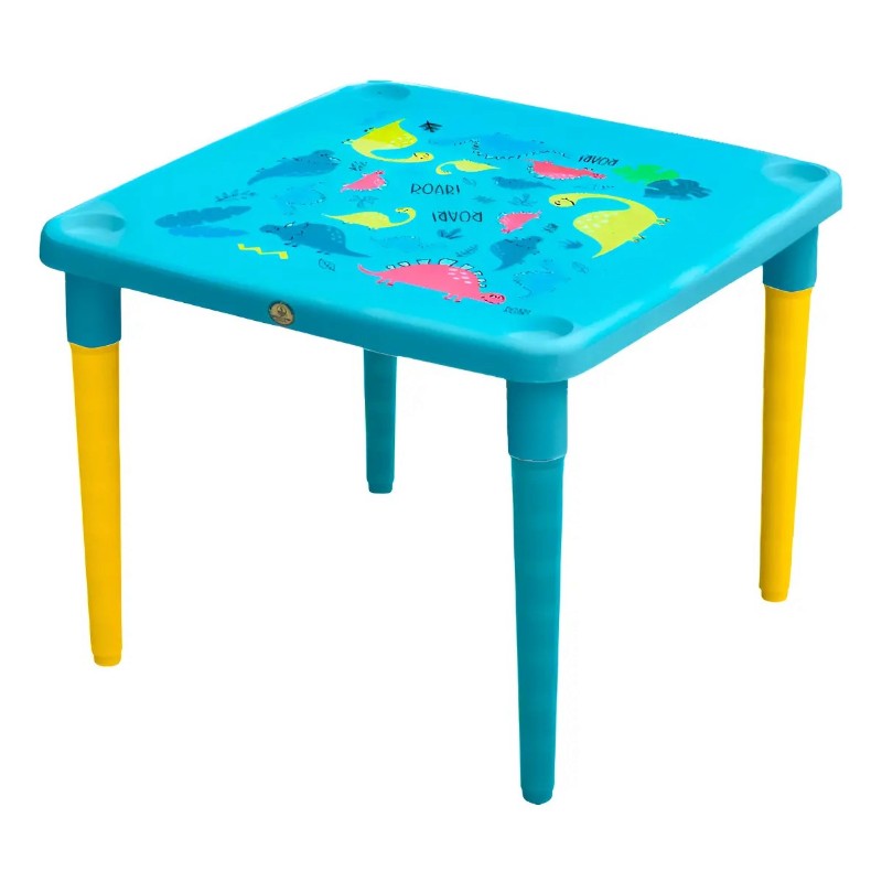3 Mesas Infantiles Cuadrada La Ardilla con Diseño , Patas Desmontables - Imagen 5
