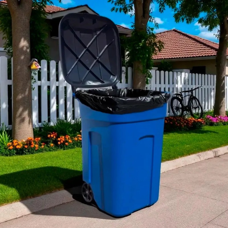 Combo 2 Botes de Basura 135 Litros con Ruedas, Tapa y Tapa de Repuesto Extra - Imagen 10