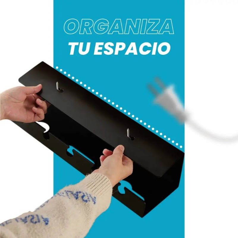 Combo 2 Organizadores de Cables Debajo del Escritorio, Blanco y Negro - Imagen 5